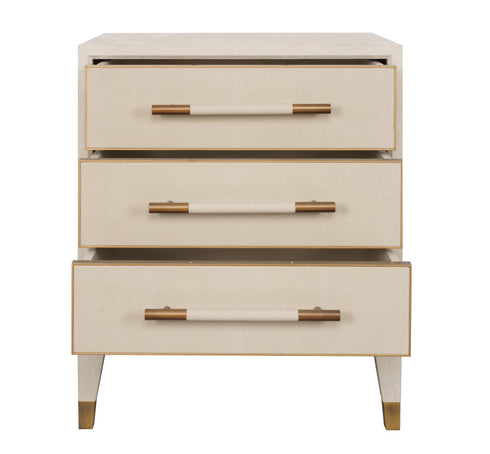 Roma 3 Drawer Bedside Table